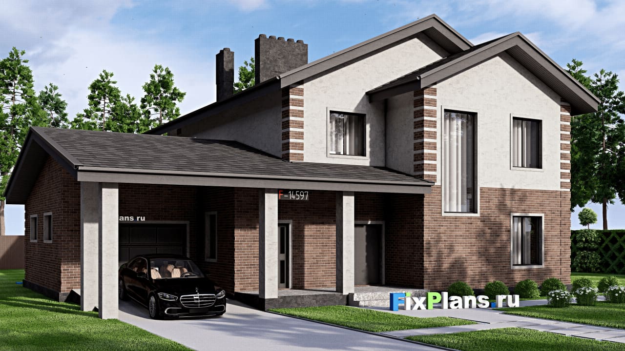 Двухэтажный дом F-14597 — фасад