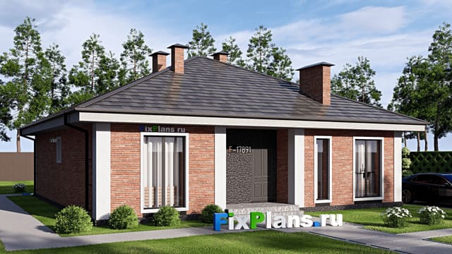 Одноэтажный дом F-17891