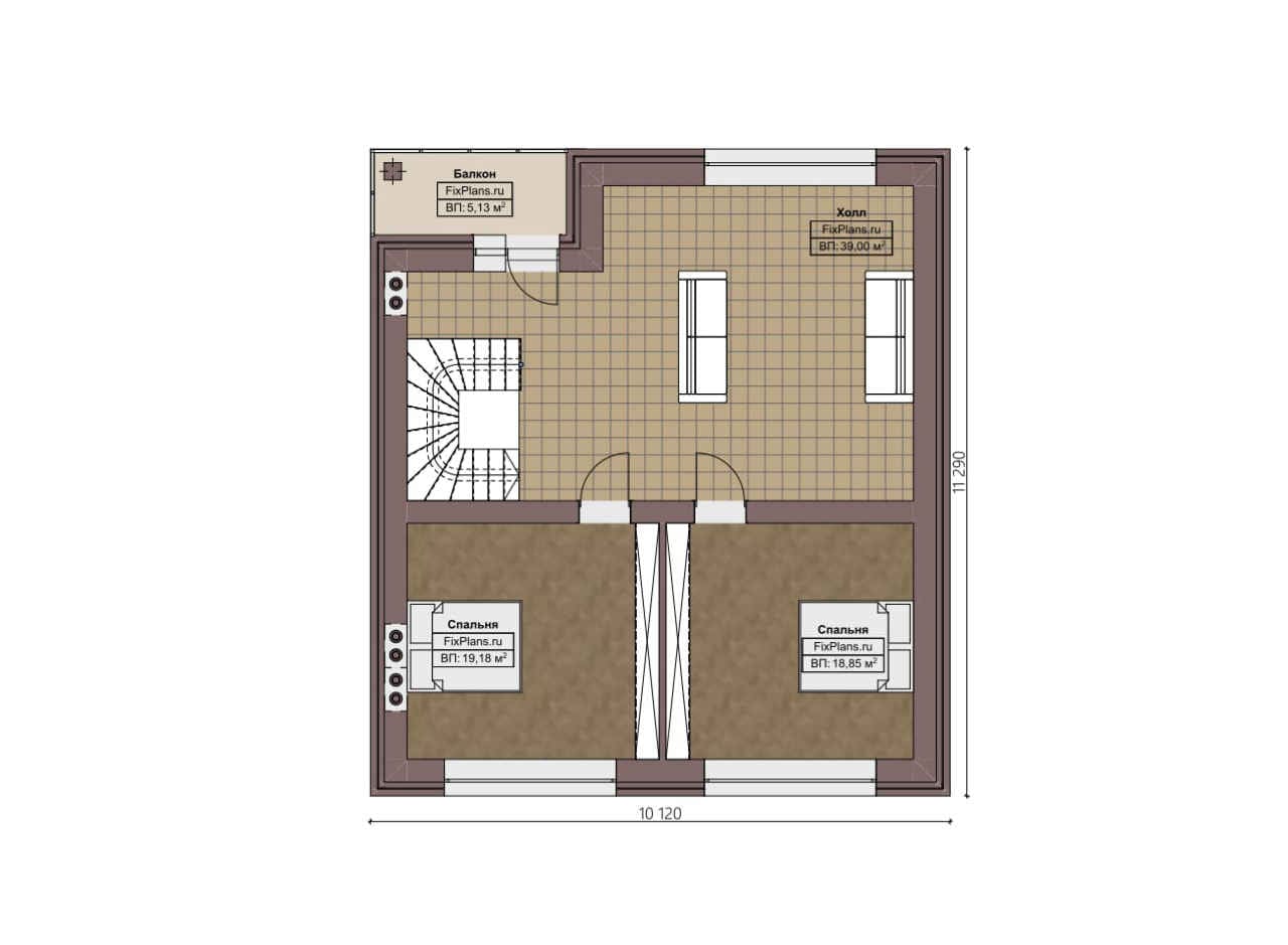 План мансардного этажа — проект F-4625